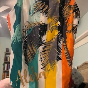 Wonder Nation Tropical Stripe Kids Swim One Piece